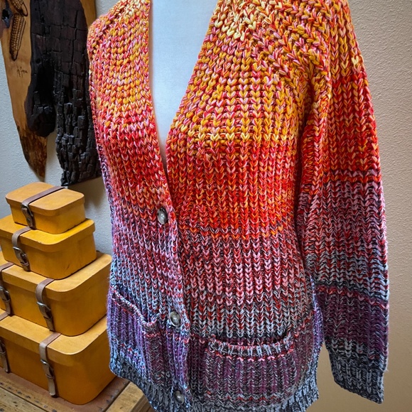 NEW! 525 America Born in Brklyn Rainbow Marled Cardigan Sweater Size XS NWT! - Picture 8 of 16